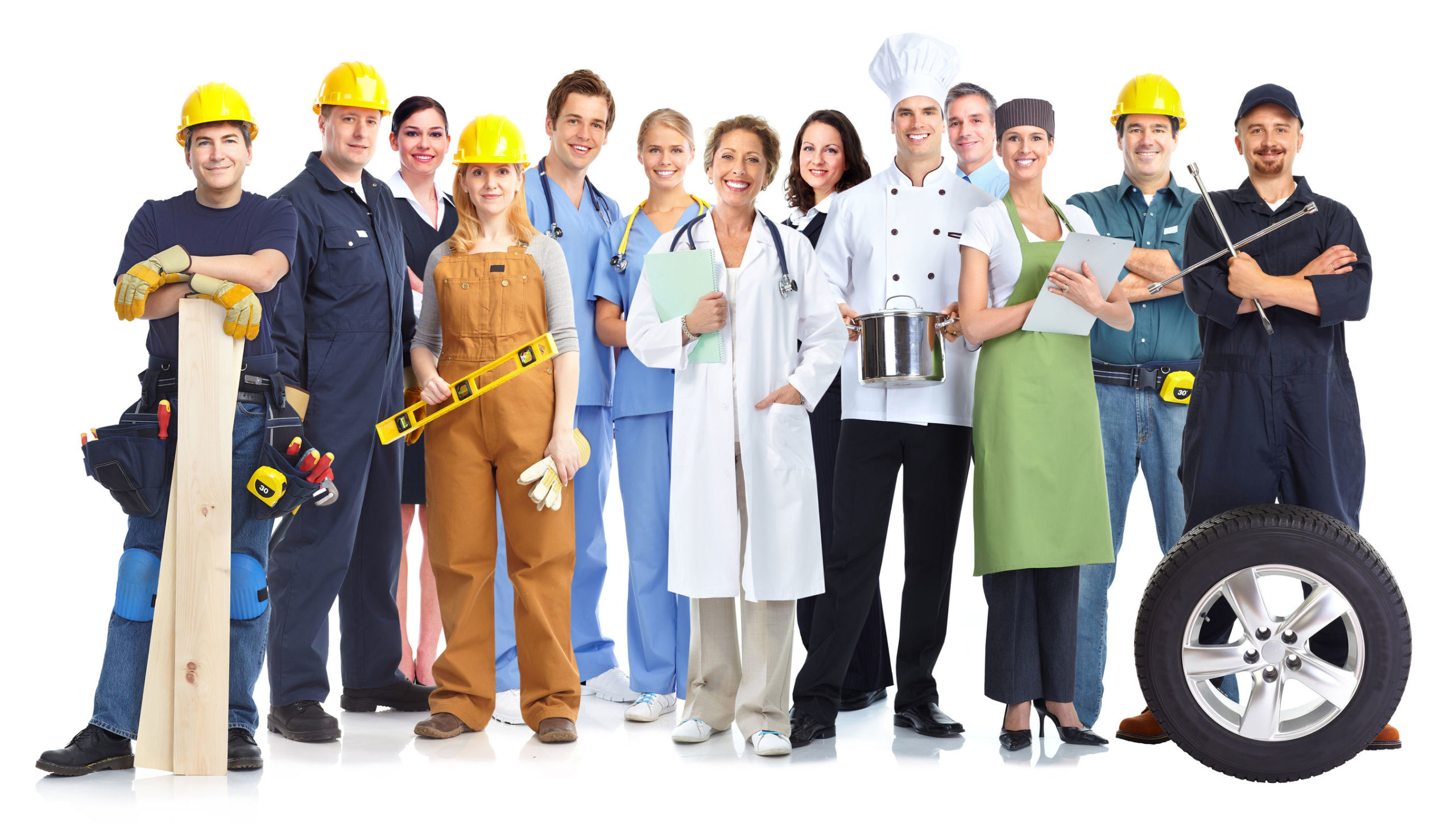 45671809 – group of workers people isolated white background. teamwork.